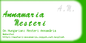 annamaria mesteri business card