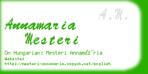 annamaria mesteri business card